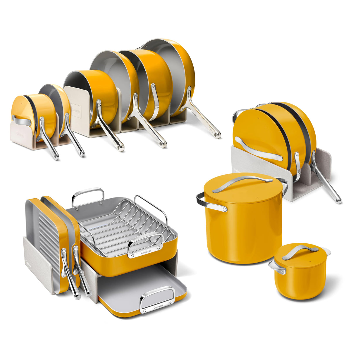 Ceramic Nonstick Cookware Set With Storage