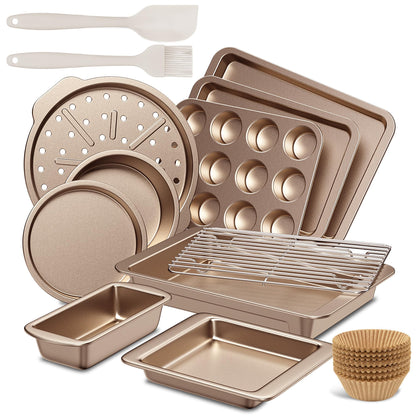 10-Piece Nonstick Stackable Bakeware Set