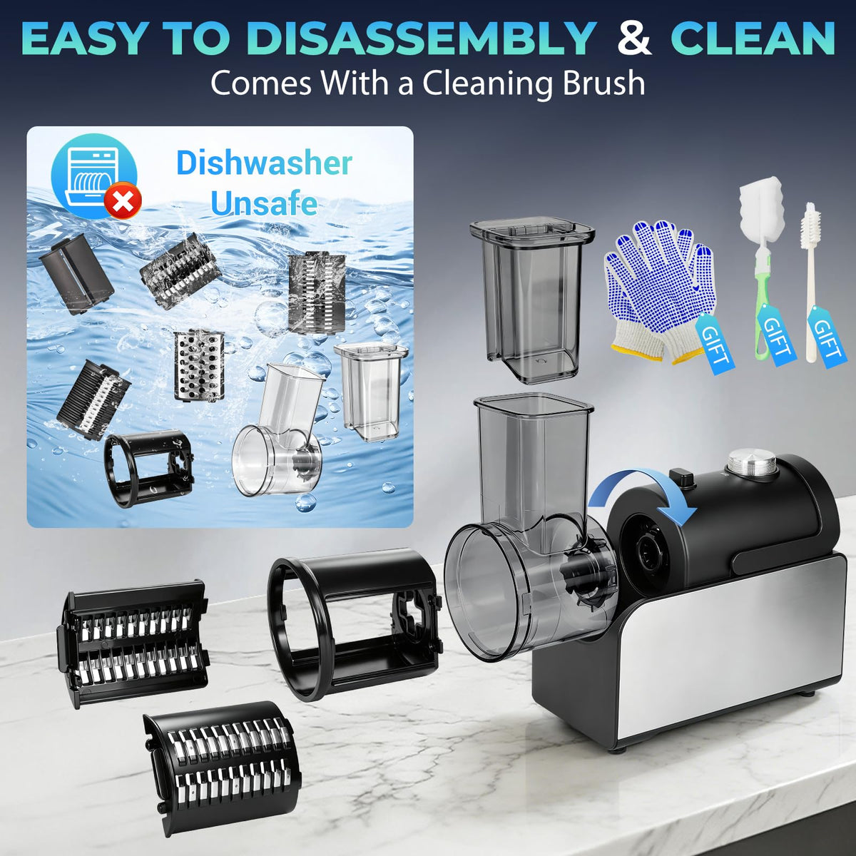 6-in-1 Electric Vegetable Grater and Slicer