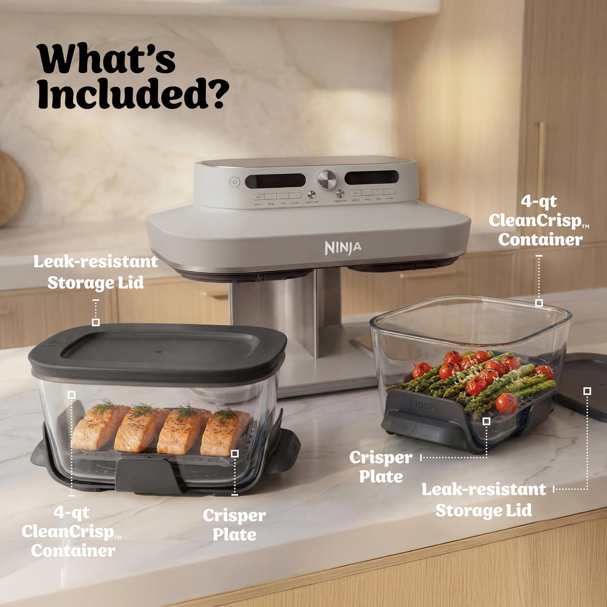 Ninja Crispi DualZone 6-in-1 Glass Air Fryer