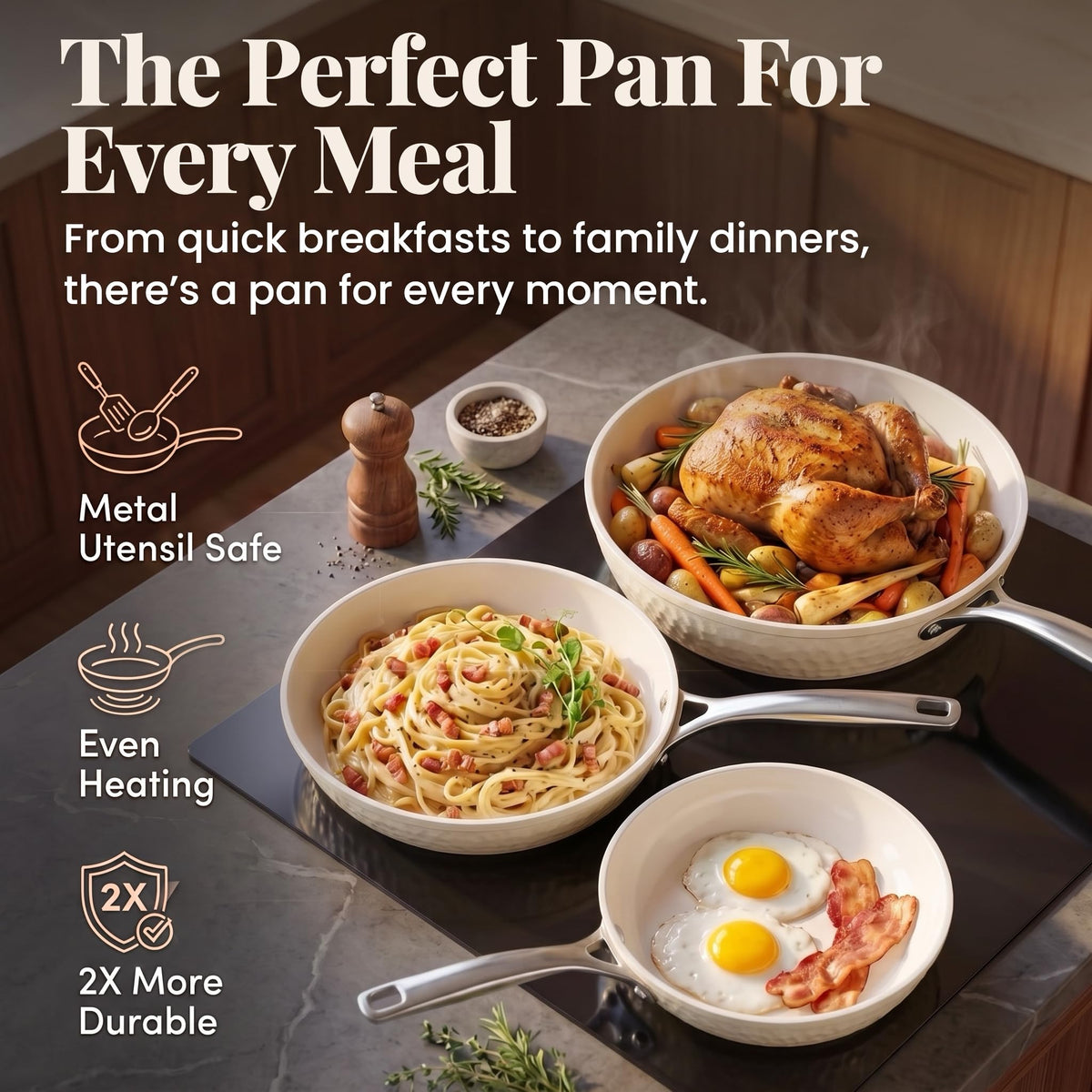 3-Piece Nonstick Cookware Set