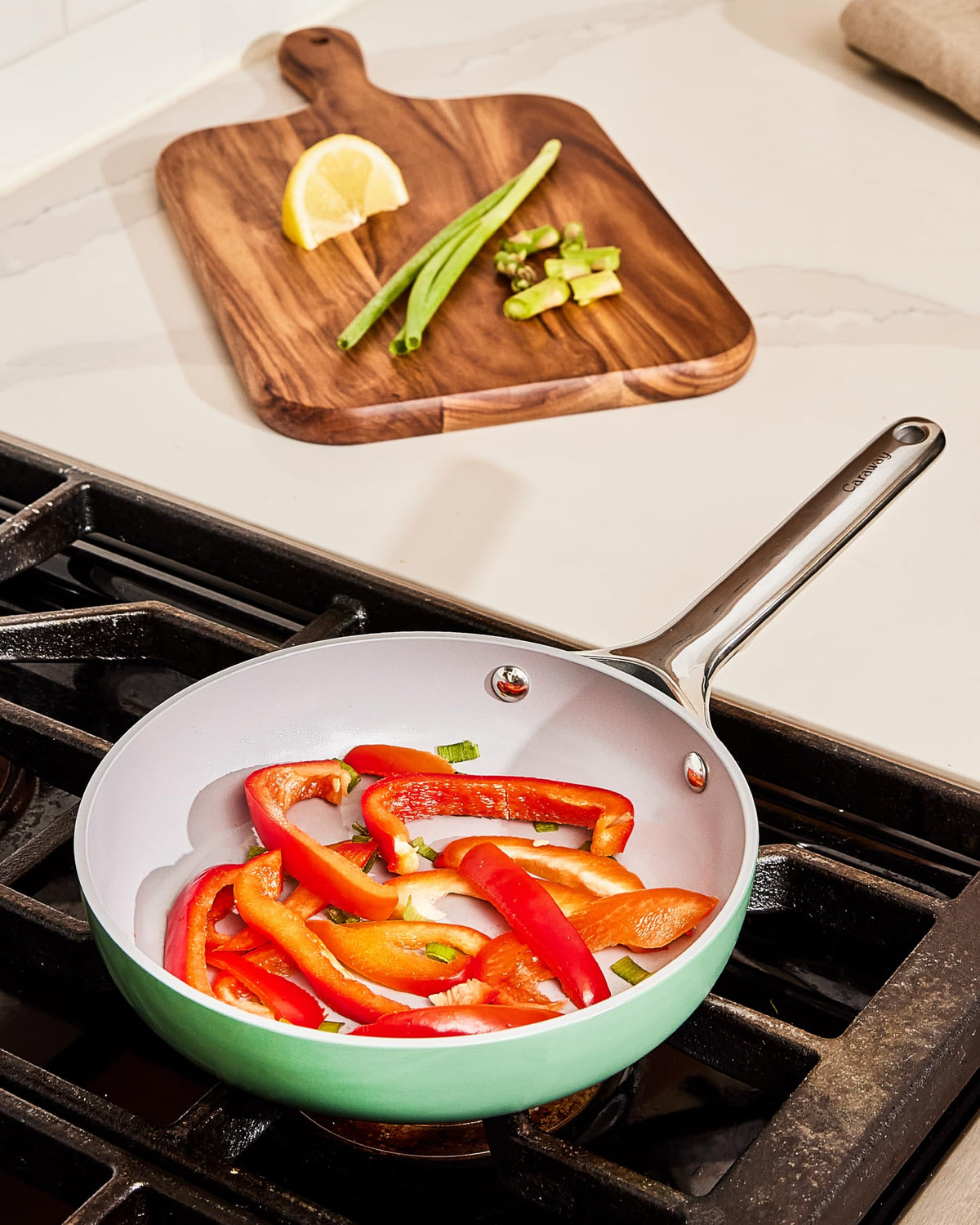 Ceramic Nonstick Frying Pan Set With Glass Lids
