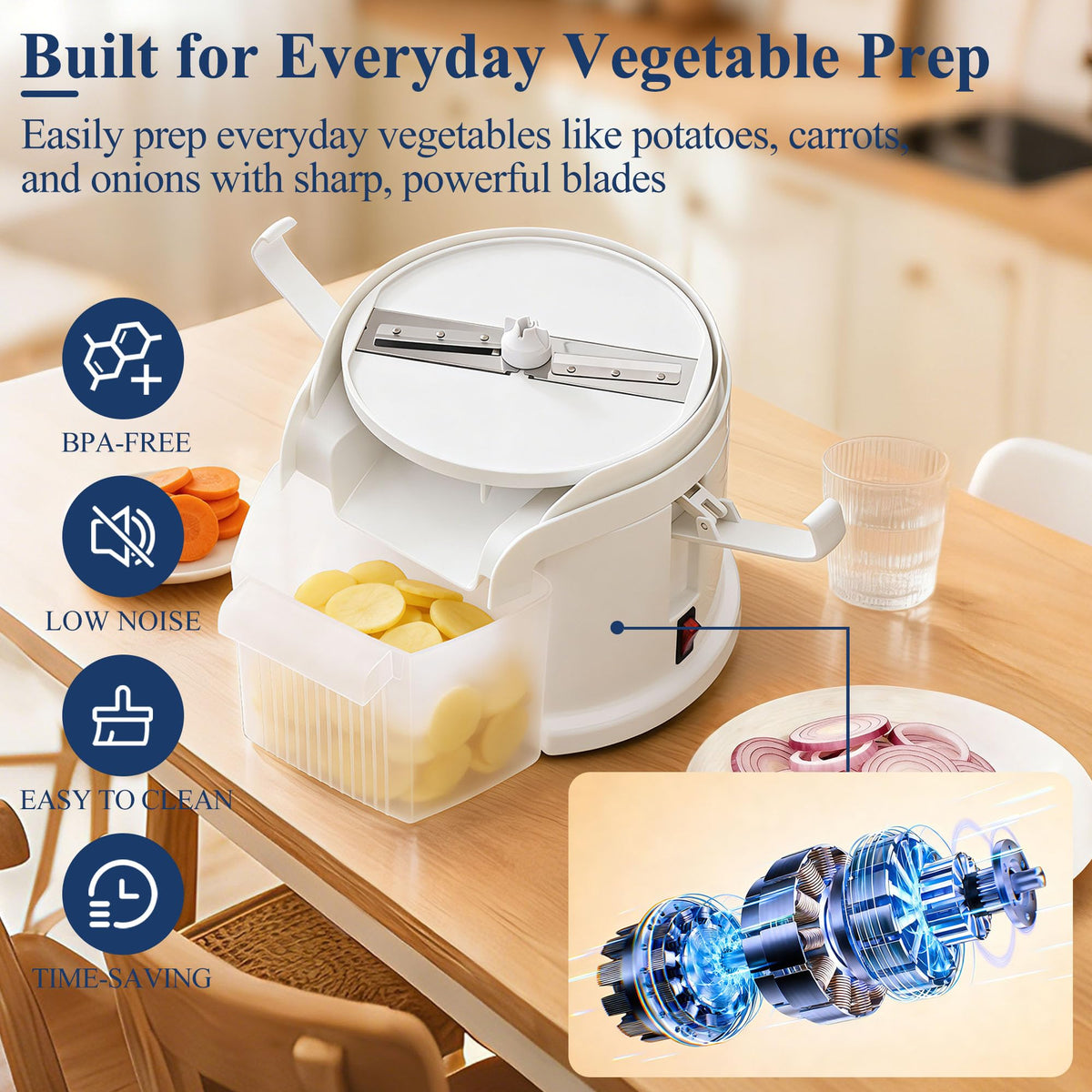4-in-1 Electric Vegetable Grater and Slicer