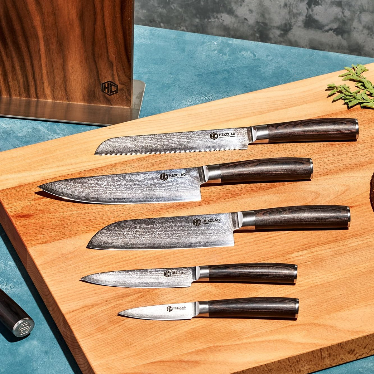 Japanese Damascus Stainless Steel Knife Set