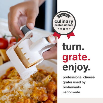 Rotary Cheese Grater With Ergonomic Hand Crank