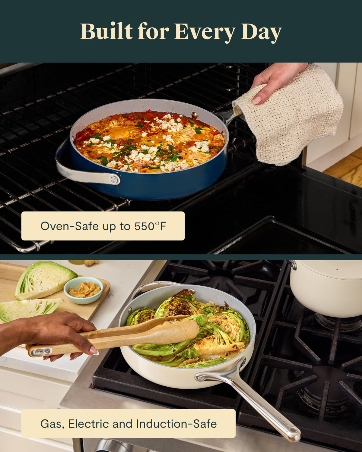 Ceramic Nonstick Sauté Pan With Stainless Handle