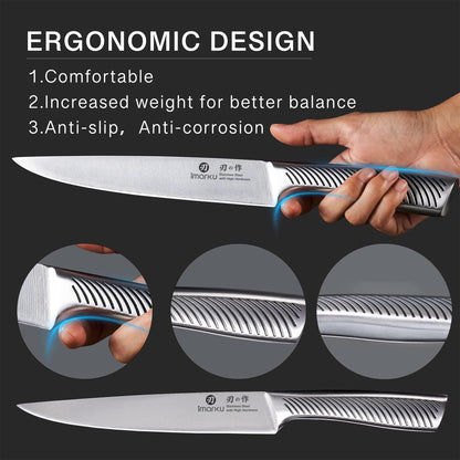 8-Piece Kitchen Knife Set With Wood Drawer Block