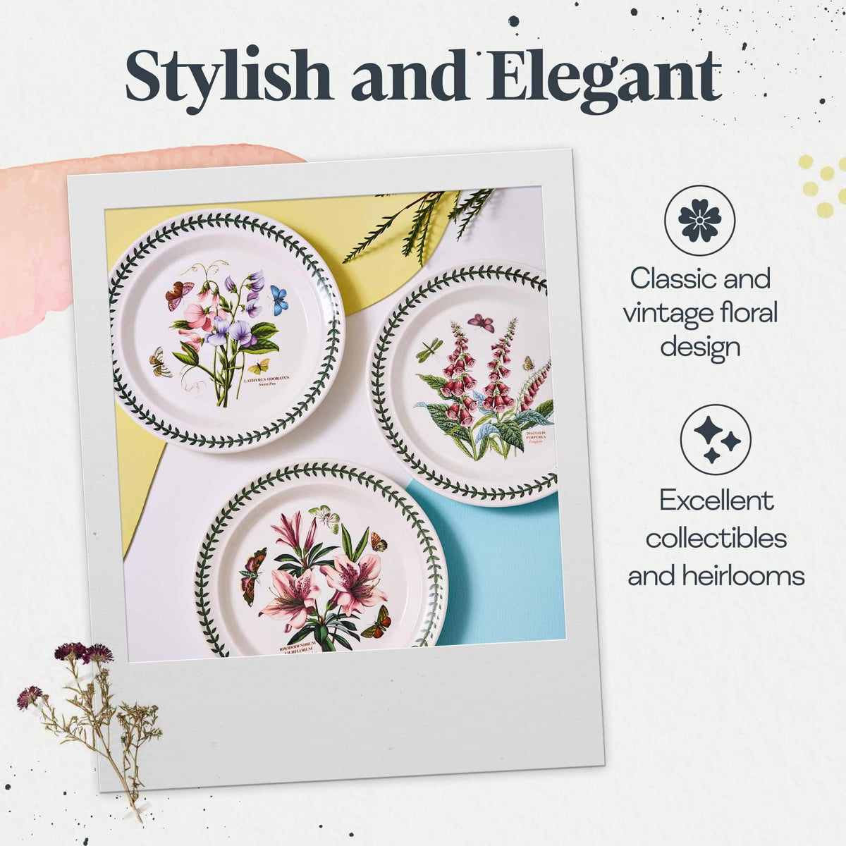 30-Piece Floral Botanical Dinnerware Set