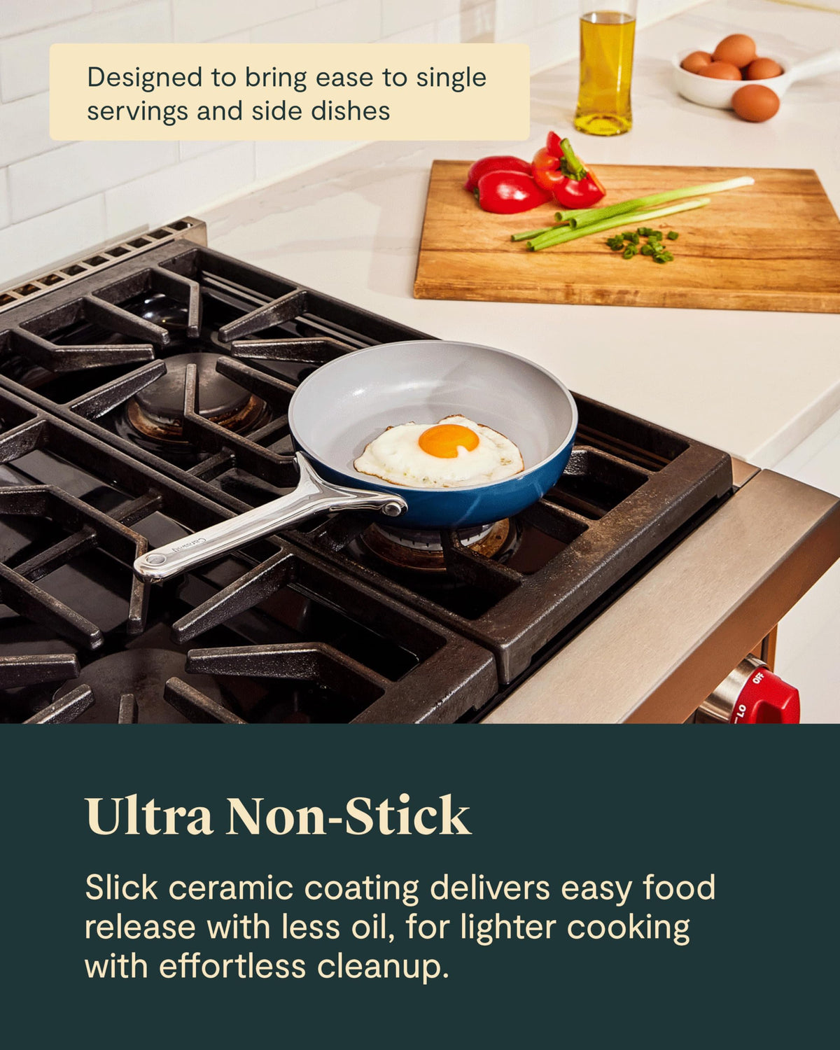 Ceramic Nonstick Frying Pan Set With Glass Lids