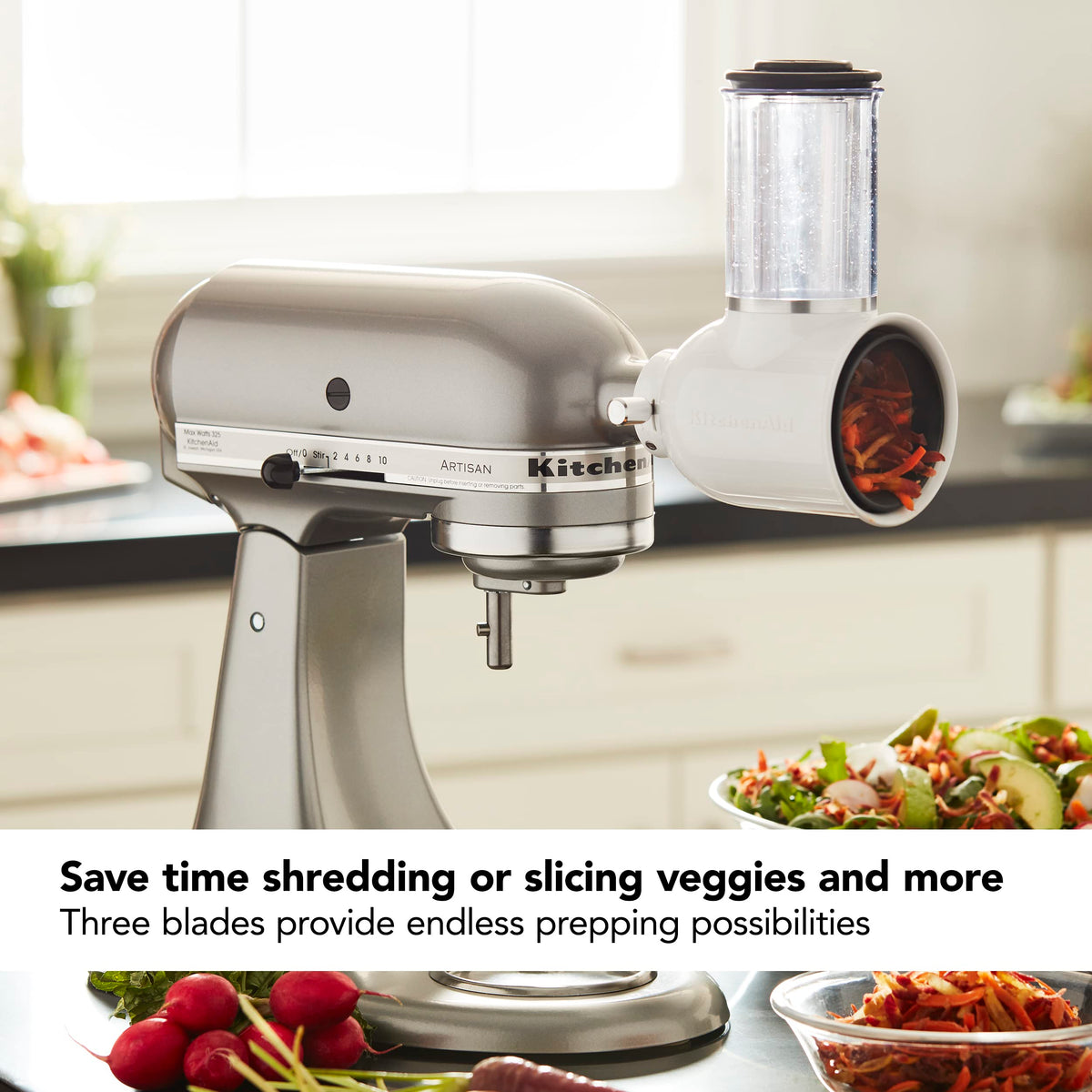 Stand Mixer Slicer and Shredder Attachment