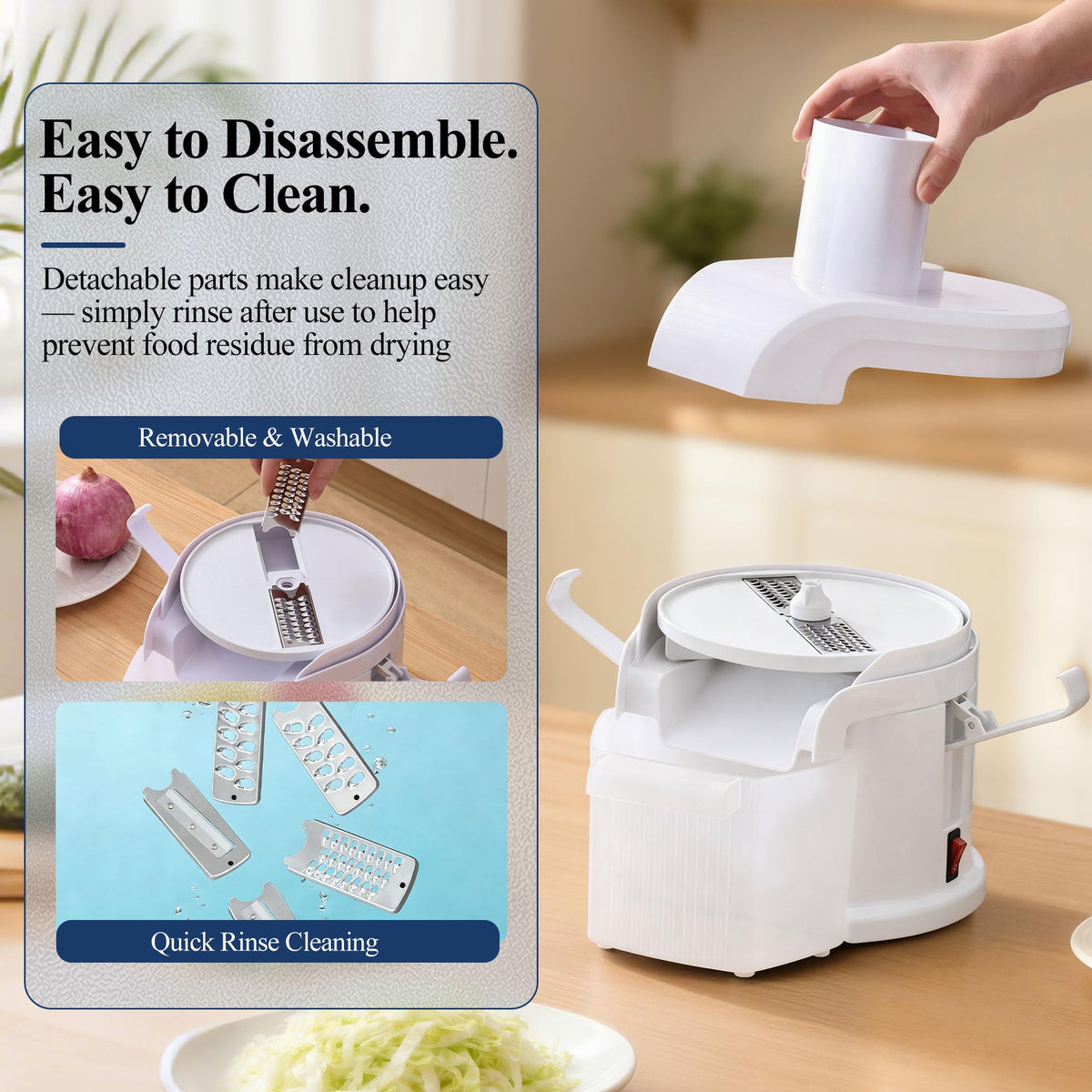 4-in-1 Electric Vegetable Grater and Slicer