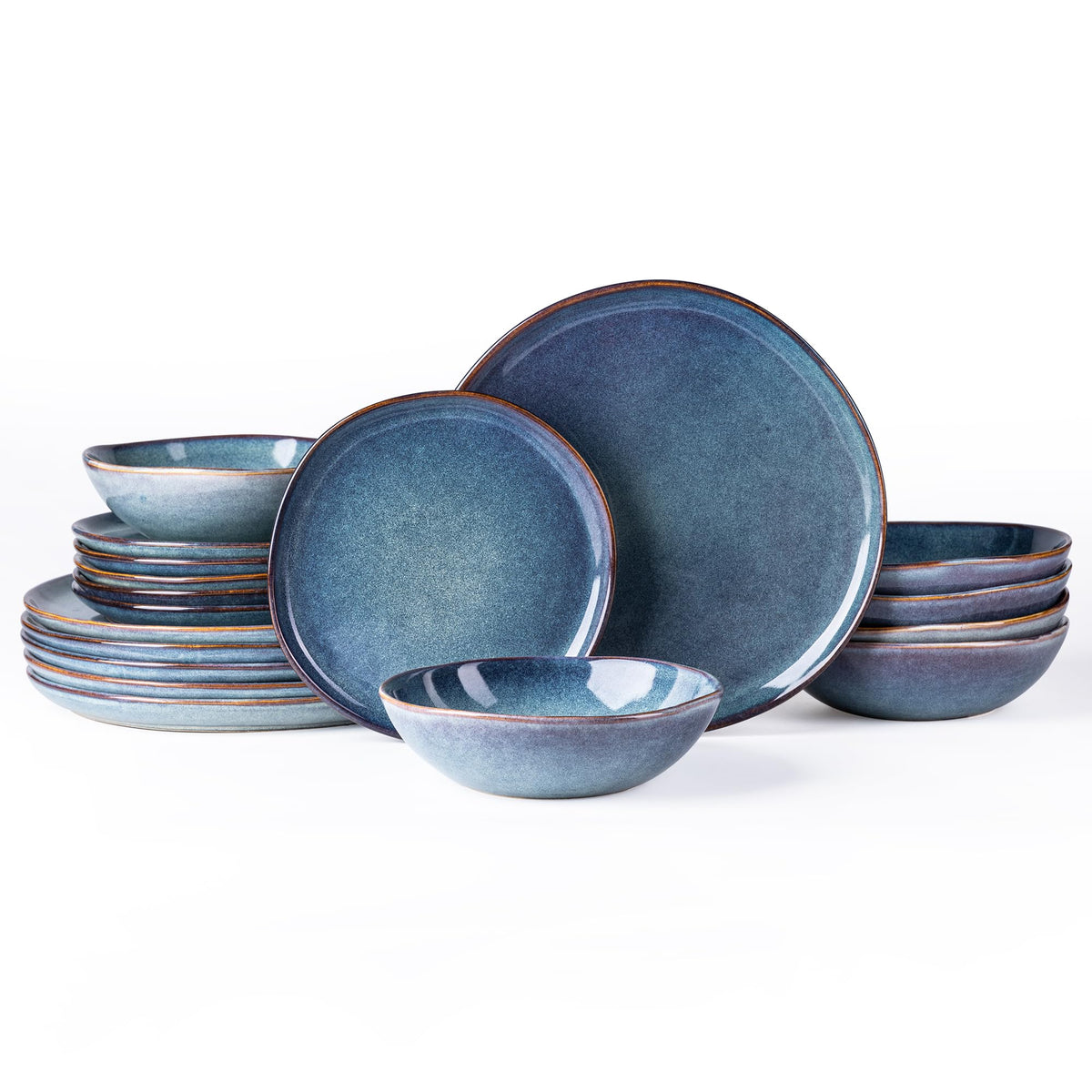 Reactive Glaze Stoneware Dinnerware Set