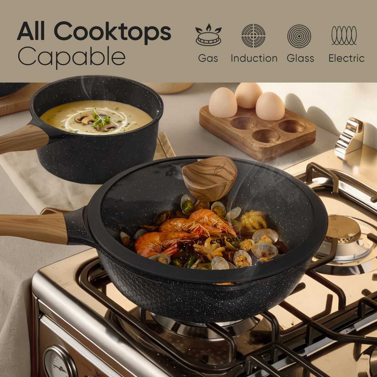 Nonstick Pots and Pans Cookware Set