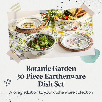 30-Piece Floral Botanical Dinnerware Set
