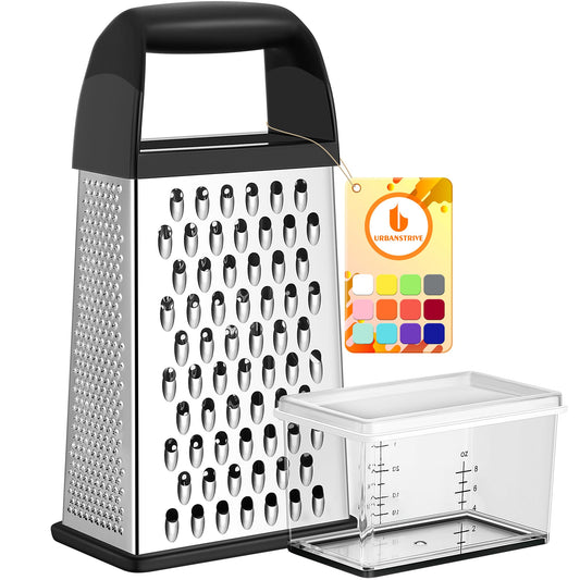 4-Sided Stainless Steel Box Grater With Container
