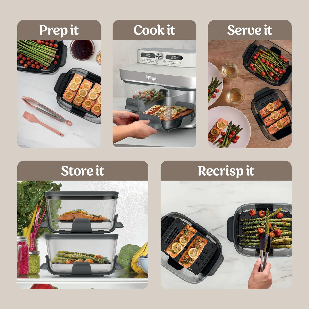 Ninja Crispi DualZone 6-in-1 Glass Air Fryer