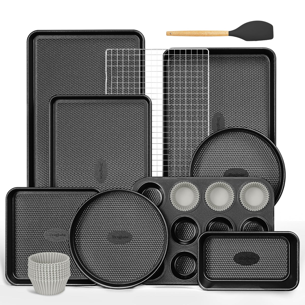 9-Piece Nonstick Bakeware Set With Cooling Rack
