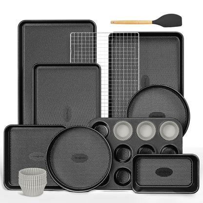 9-Piece Nonstick Bakeware Set With Cooling Rack