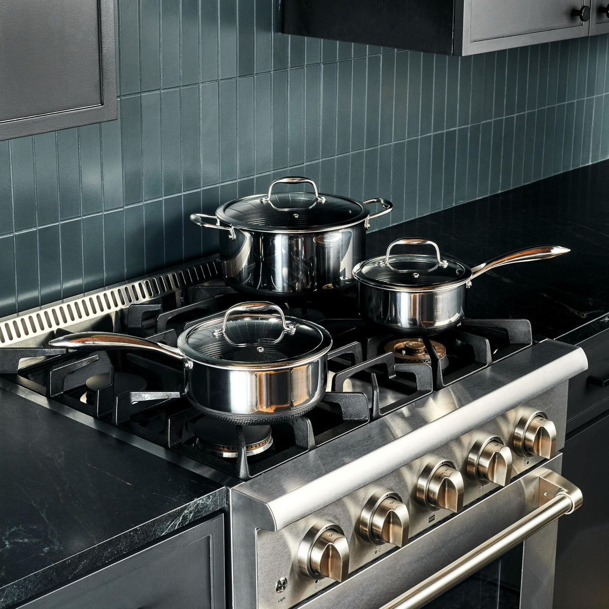 6-Piece Hybrid Nonstick Pot Set With Lids