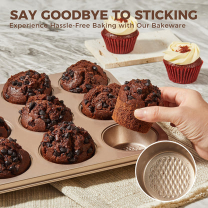 9-Piece Nonstick Bakeware Set With Cooling Rack