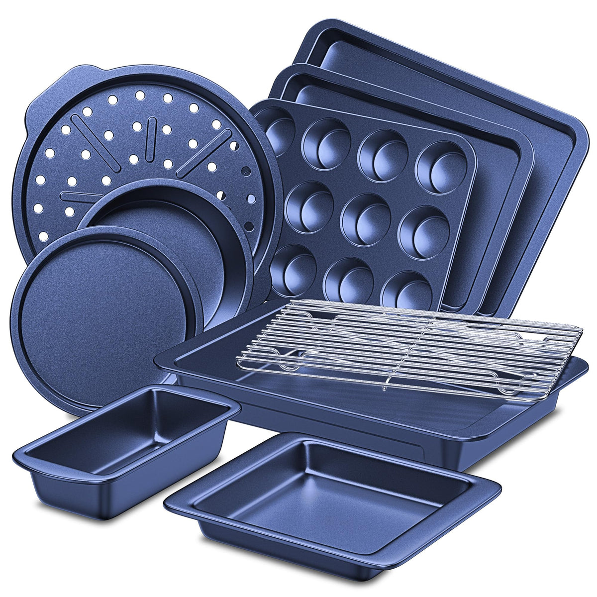 10-Piece Nonstick Stackable Bakeware Set