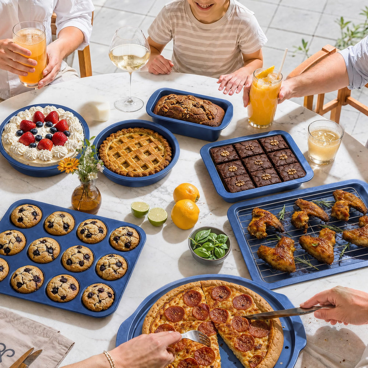 10-Piece Nonstick Stackable Bakeware Set