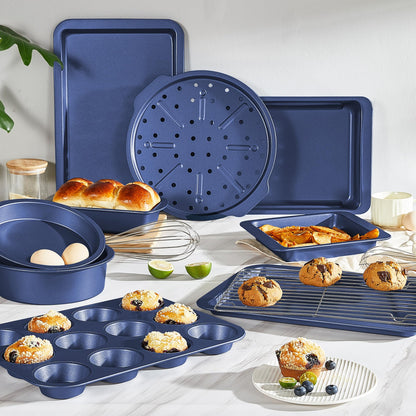 10-Piece Nonstick Stackable Bakeware Set