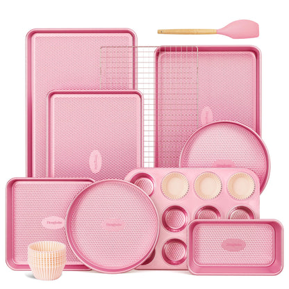 9-Piece Nonstick Bakeware Set With Cooling Rack