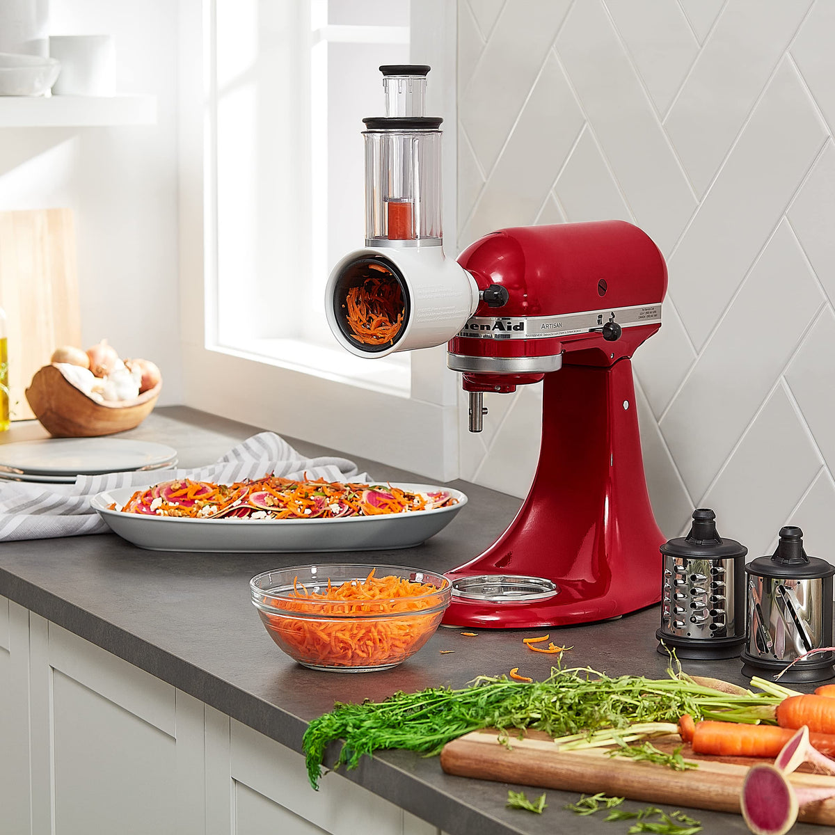 Stand Mixer Slicer and Shredder Attachment